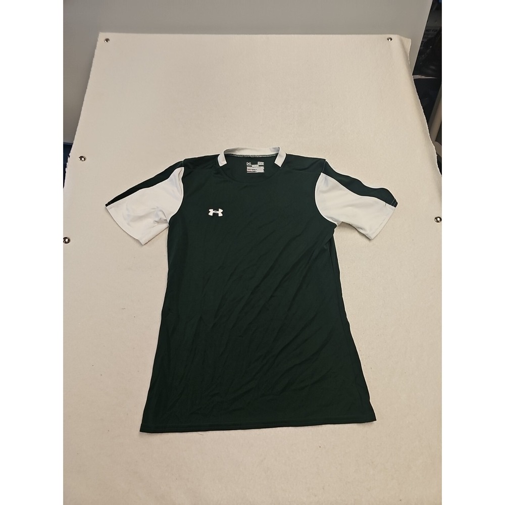 UNDER ARMOUR‎ HEAT GEAR GREEN  BASE FITNESS WORKOUT T-SHIRT YOUTH SOCCER SMALL